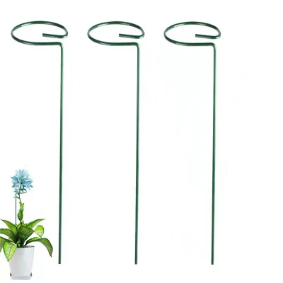 Paletto di supporto per piante a stelo singolo, paletto per stelo di fiori da giardino, paletto di supporto per piante in metallo